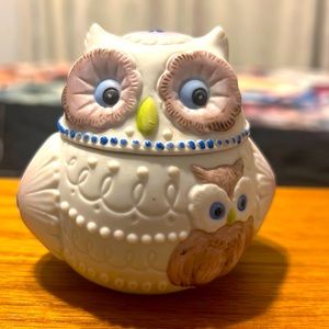 Vintage Lefton trinket box Owl